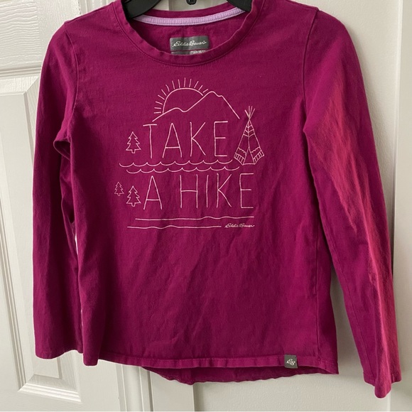 Eddie Bauer Take a Hike long sleeve T-Shirt in Size M (10/12) - Picture 1 of 4